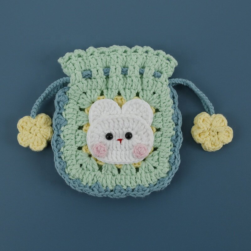 Drawstring Bag Manufacturer - OEM/ODM Custom Crochet Granny Square Rabbit