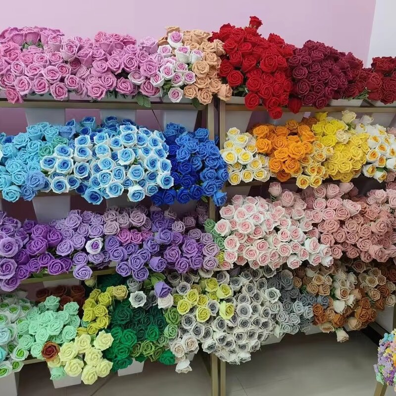 Crocheted Rose Manufacturer - OEM/ODM Custom Bubble Rose Simulation Flower