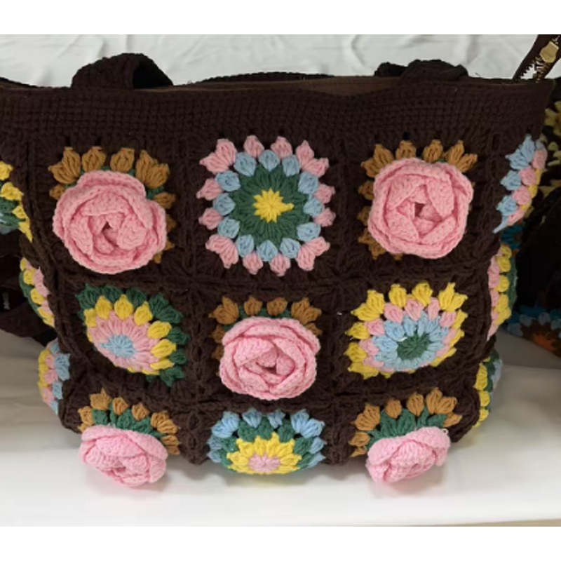 Crocheted Bag Manufacturer - OEM/ODM Custom Large Capacity Camellia Style
