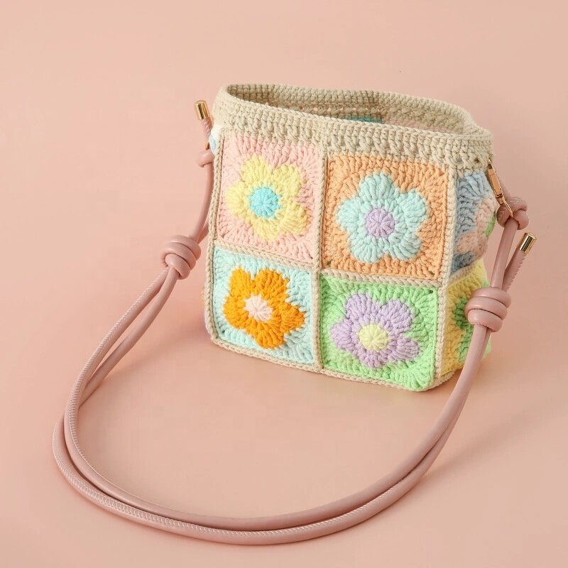 Crossbody Bag Manufacturer - OEM/ODM Custom Four Flowers Knitted Snowflake