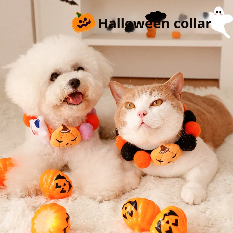 Pet Scarf Manufacturer - OEM/ODM Custom Pumpkin Ghost Dog Scarf Ball