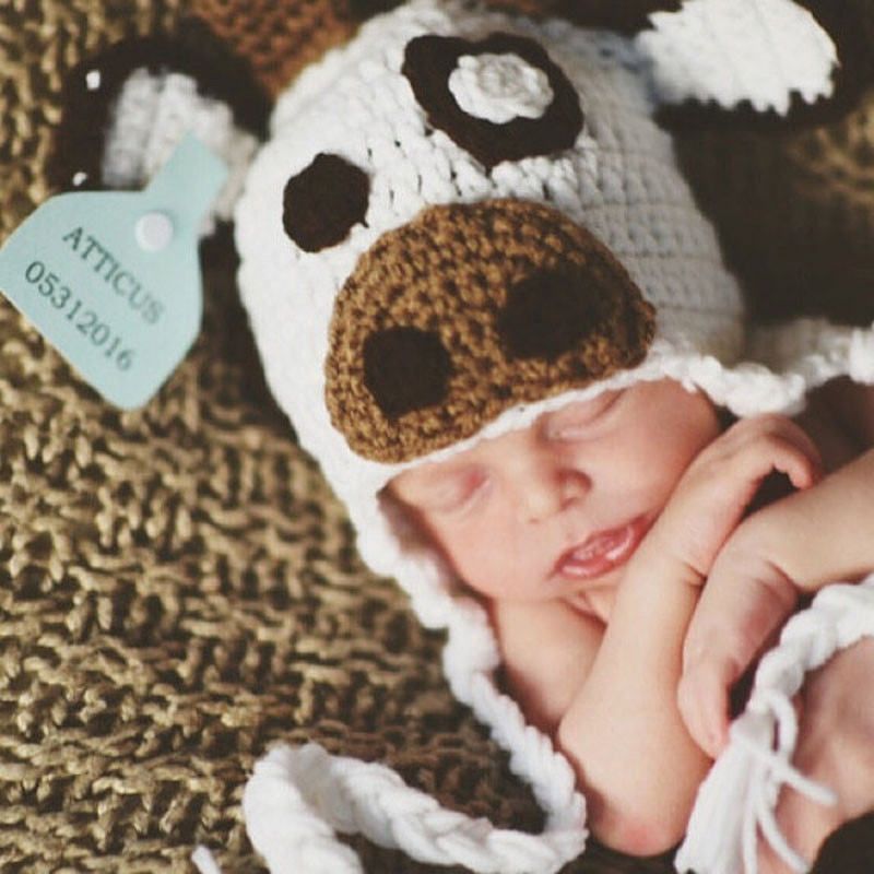 Infant Set Manufacturer - OEM/ODM Custom Handmade Knitted Cow Beanies