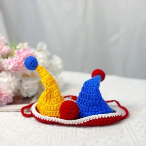 Pet Costume Set Manufacturer - OEM/ODM Custom Crocheted Clown Halloween Outfit