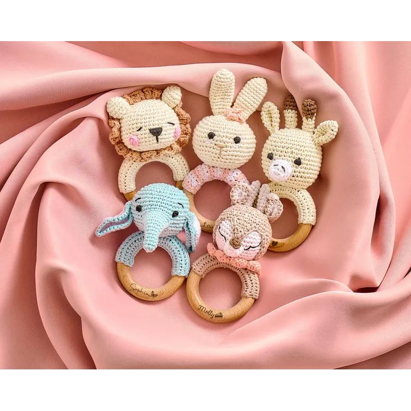 Rattle Toy Manufacturer - OEM/ODM Custom Crochet Baby Animal Rattles