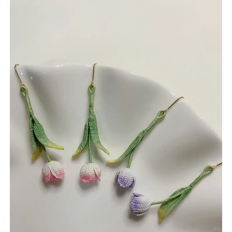 Crochet Earring Manufacturer - OEM/ODM Custom Tulip Floral Wedding Dangler