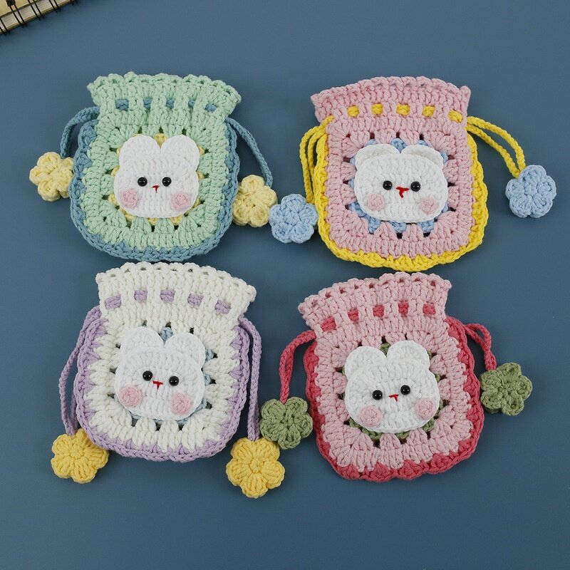 Drawstring Bag Manufacturer - OEM/ODM Custom Crochet Granny Square Rabbit