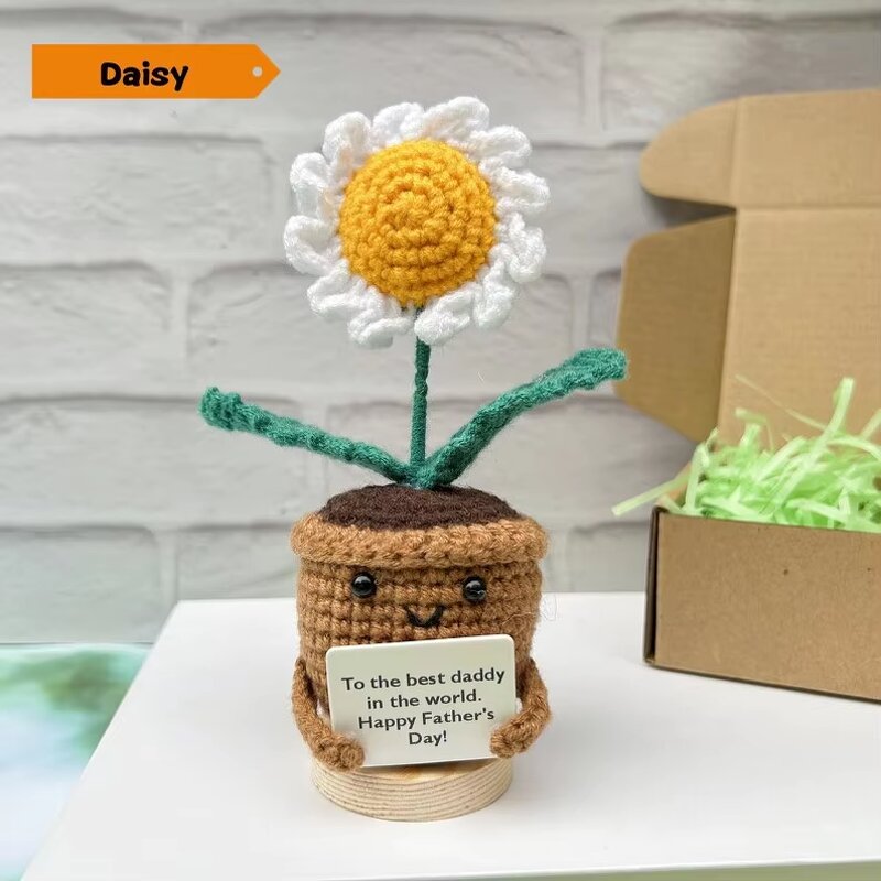 Crochet Plant Manufacturer - OEM/ODM Custom Sunflower Potted Eco-Friendly