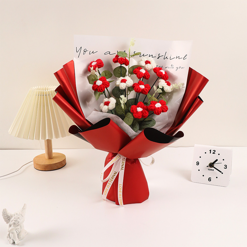 Crochet Bouquet Manufacturer - OEM/ODM Custom Real Knitted Yarn Flowers