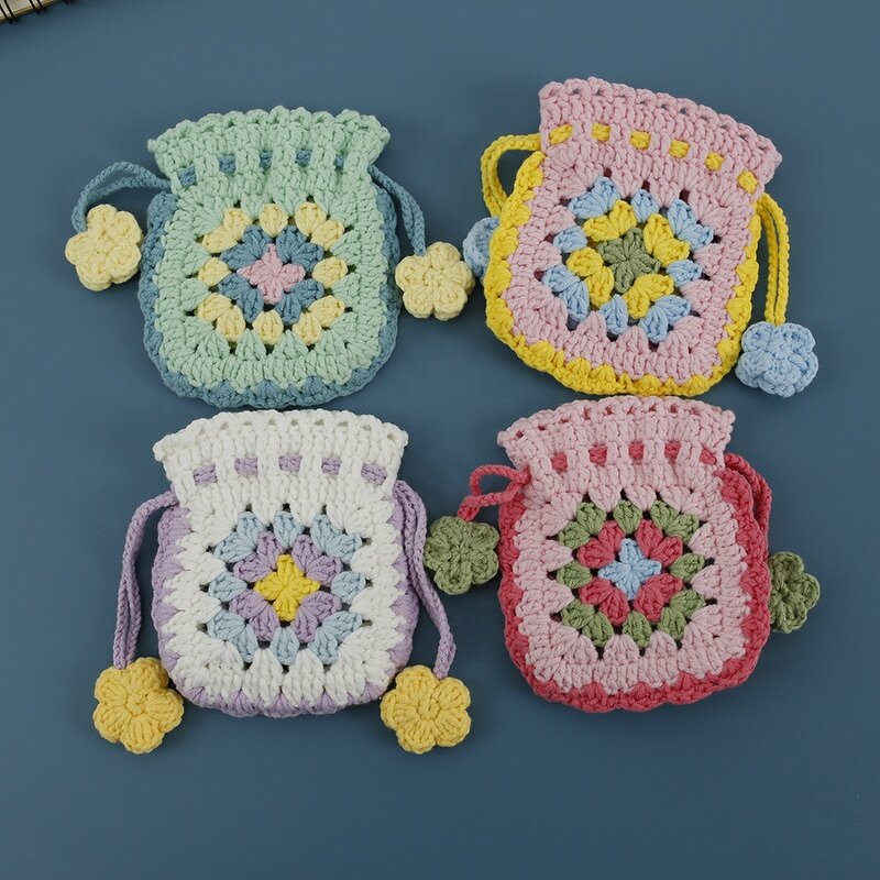 Drawstring Bag Manufacturer - OEM/ODM Custom Crochet Granny Square Rabbit