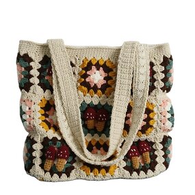 Crochet Bag Manufacturer - OEM/ODM Custom Women's Woolen Square Mushroom