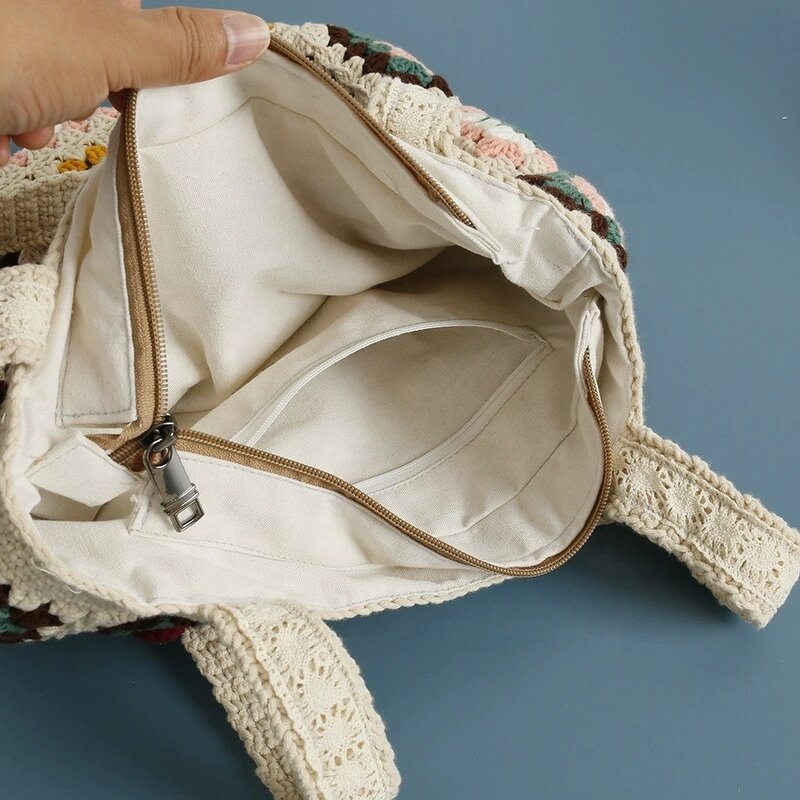 Crochet Bag Manufacturer - OEM/ODM Custom Women's Woolen Square Mushroom