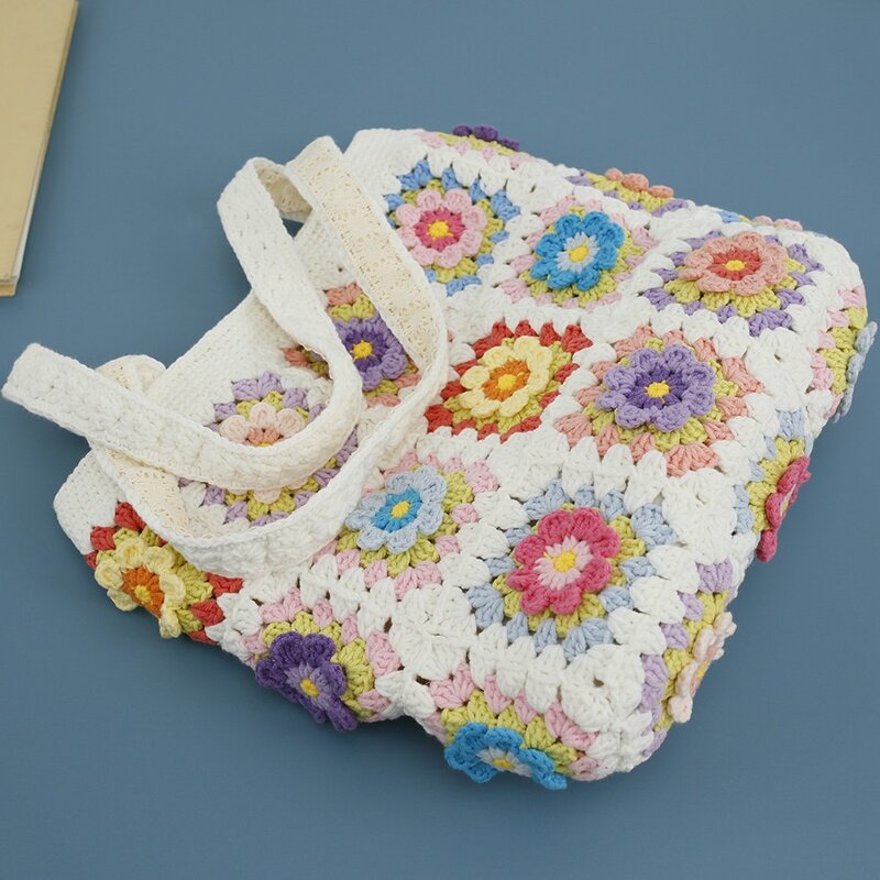 Crocheted Bag Manufacturer - OEM/ODM Custom Cotton Handmade Cute Flower
