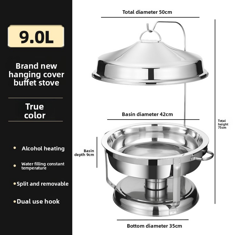 Buffet Stove Warmer Manufacturer - OEM/ODM Custom 9L Stainless Steel Hanging