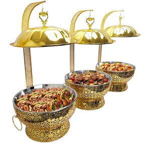 Chafing Dish Set Manufacturer - OEM/ODM Custom Stainless Steel 201 Gold Alcohol