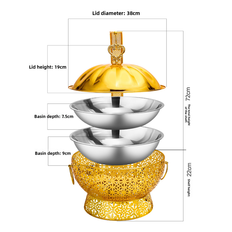 Chafing Dish Set Manufacturer - OEM/ODM Custom Stainless Steel 201 Gold Alcohol