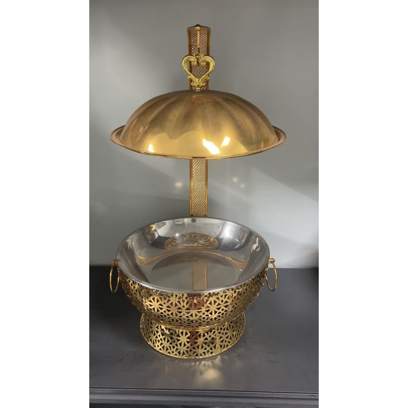 Buffet Warmer Manufacturer - OEM/ODM Custom 6L Gold Stainless Steel Alcohol