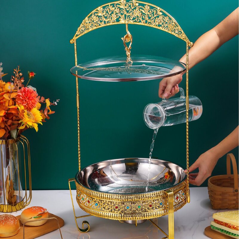 Buffet Stove Manufacturer - OEM/ODM Custom Luxury Gold Colored Diamond Visual