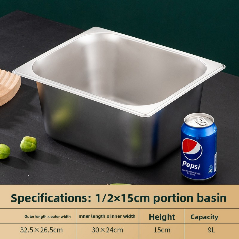 GN Pan Manufacturer - OEM/ODM Custom 1/2 15cm Stacked Multifunction Stainless