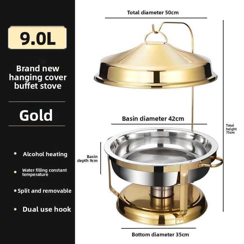 Buffet Stove Warmer Manufacturer - OEM/ODM Custom 9L Stainless Steel Hanging