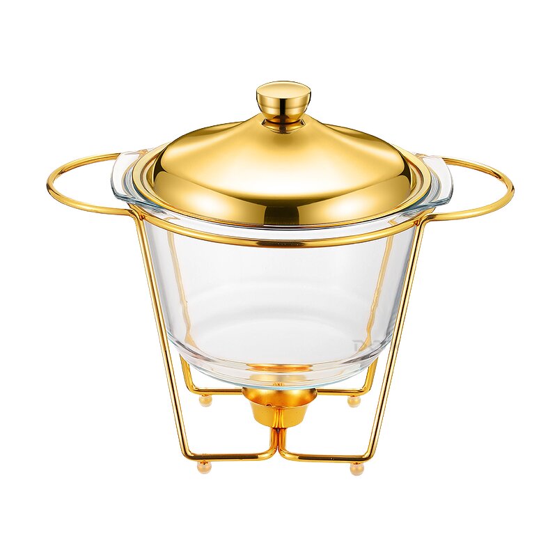 Chafing Dish Manufacturer - OEM/ODM Custom 6L Golden Stainless Steel Round
