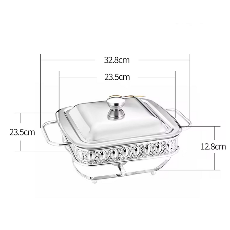 Chafing Dish Set Manufacturer - OEM/ODM Custom 2L Insulated Stainless Steel Glass