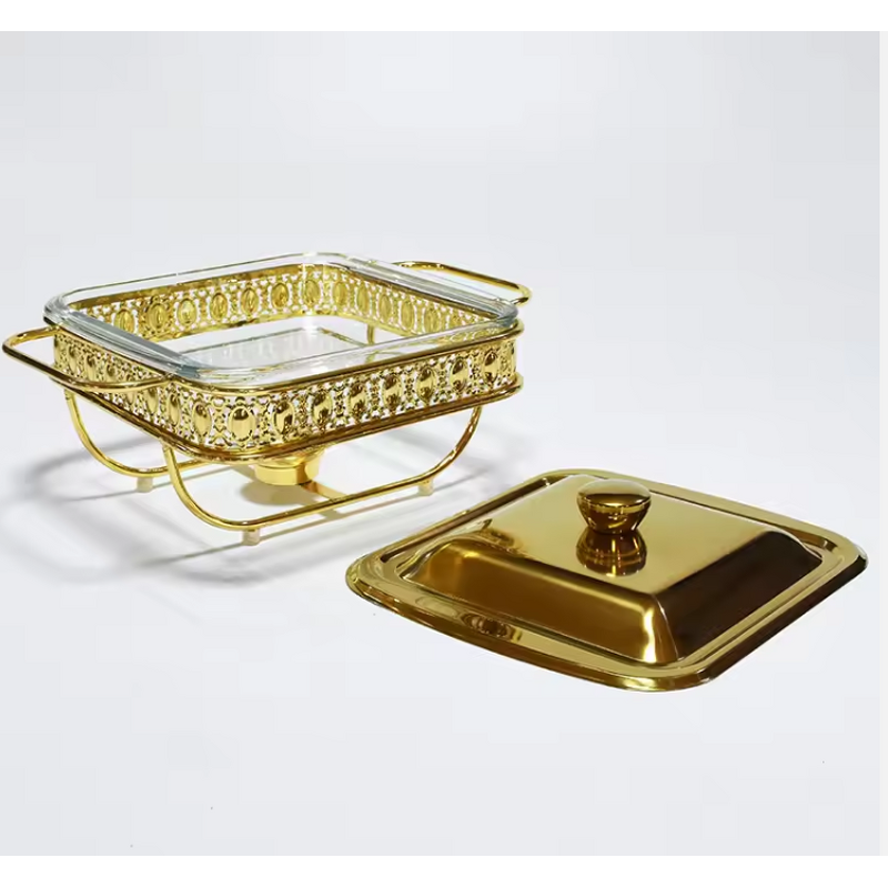 Food Warmer Manufacturer - OEM/ODM Custom 2L Golden Stainless Steel Glass