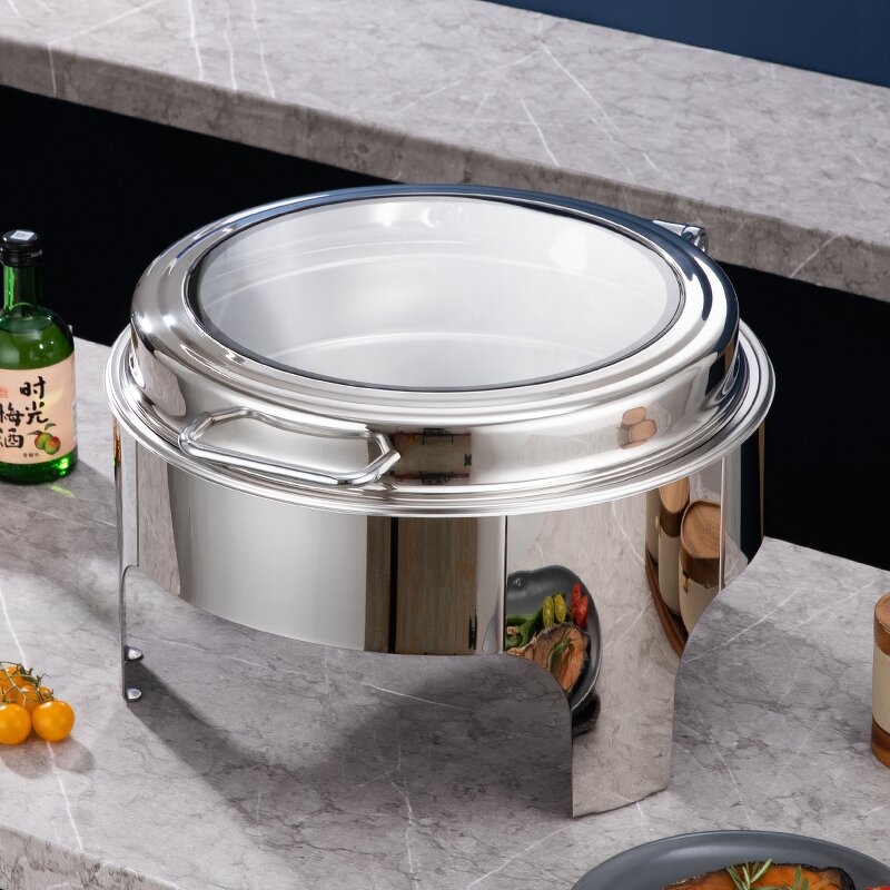 Buffet Set Manufacturer - OEM/ODM Custom 6L Round Stainless Steel Stove