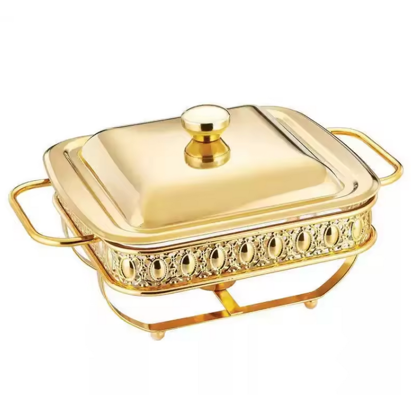 Food Warmer Manufacturer - OEM/ODM Custom 2L Golden Stainless Steel Glass
