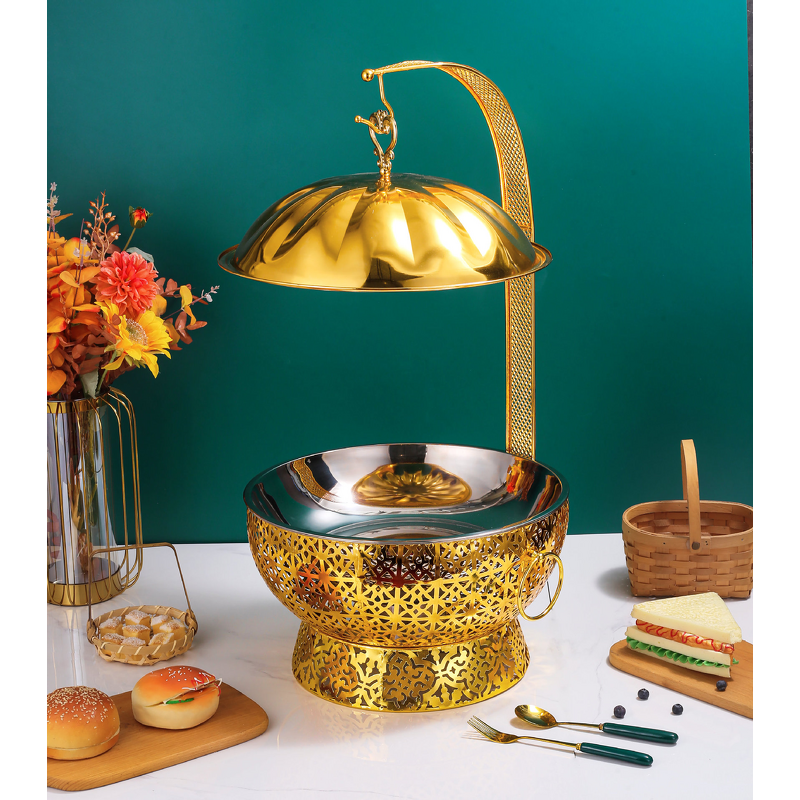 Chafing Dish Set Manufacturer - OEM/ODM Custom 8L Gold Stainless Steel Luxury