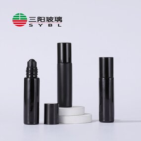 Roller Bottle Manufacturer - OEM/ODM Custom 10ml Matte Black Glass Obsidian