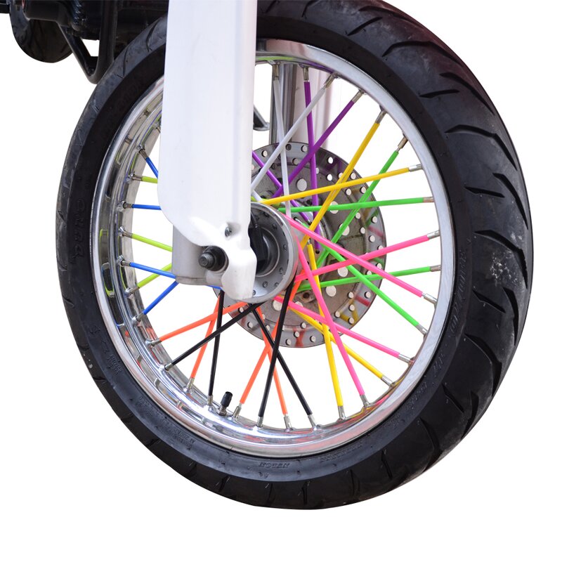 Motorcycle Wheel Spoke Covers Kit Factory - Black 72Pcs/set Skins Coats