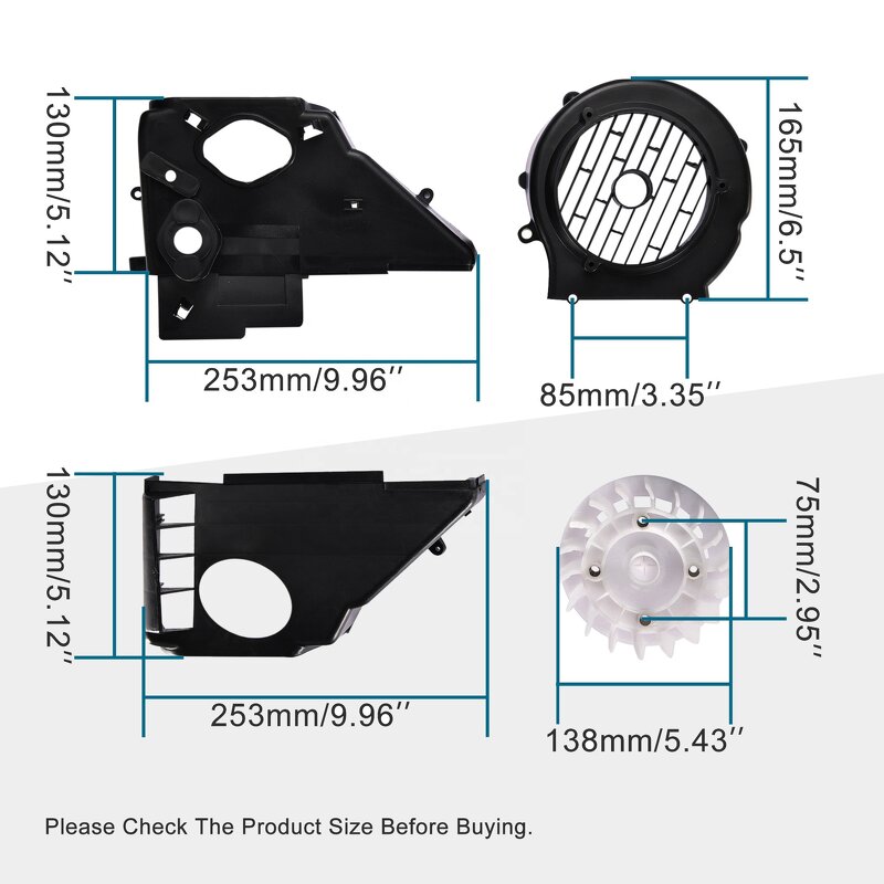 Motorcycle Fan Cover Factory - Combination for GY6 125-150cc ATV