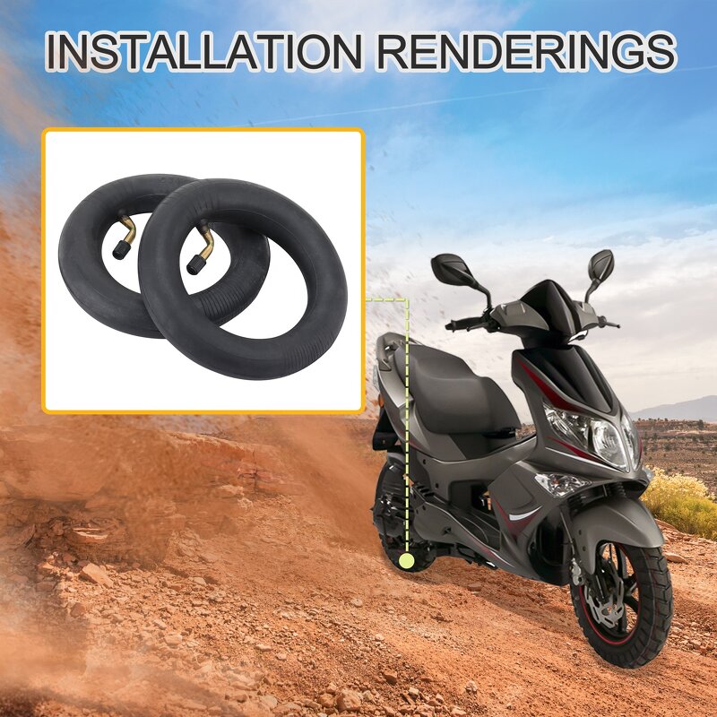 Motorcycle Inner Tube Factory - 2pcs 6 X 1 1/4 Curved Bent Stem for Scooter