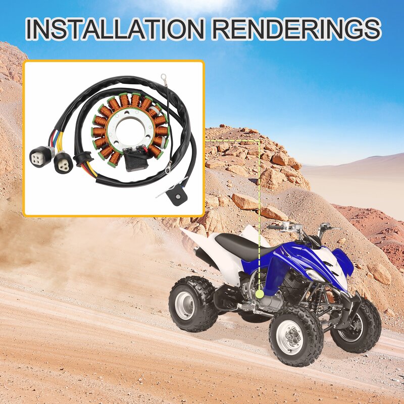 Motorcycle Generator Stator Supplier - Coil for YFM225 YFM250 Moto-4