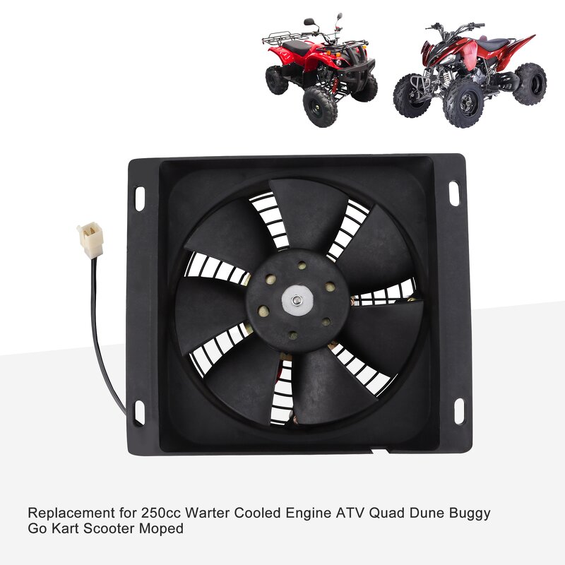 Motorcycle Radiator Fan Factory - 12V DC Square for 250cc Water-cooled
