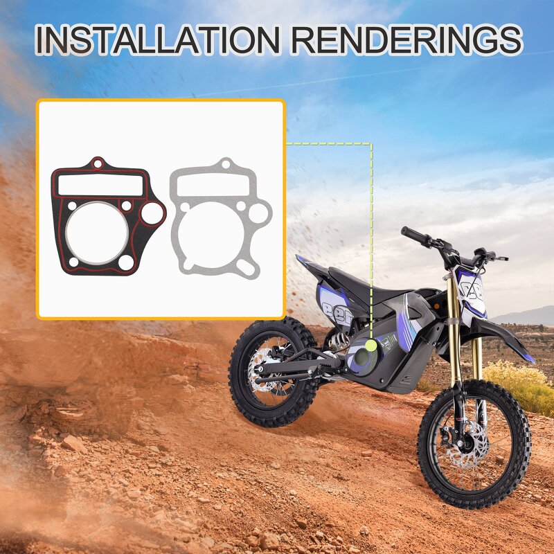 Motorcycle Cylinder Gasket Set Supplier - 52.4mm for GY6 110cc Engine