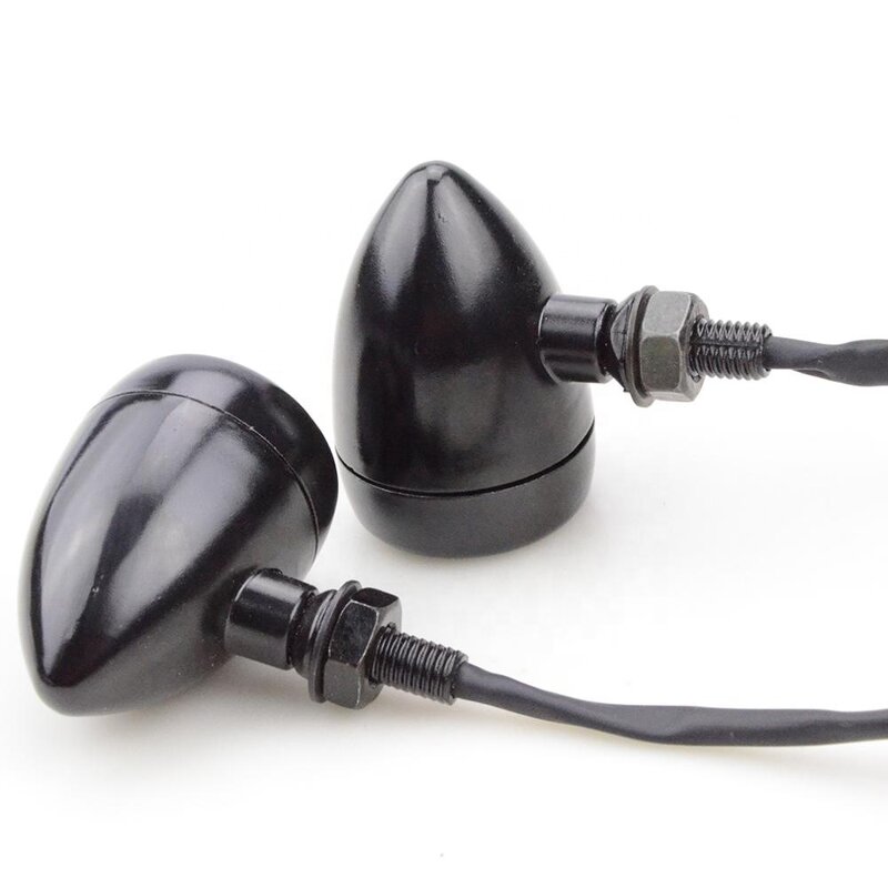 Motorcycle Turn Signal Light Supplier - Black Mental LED Indicator