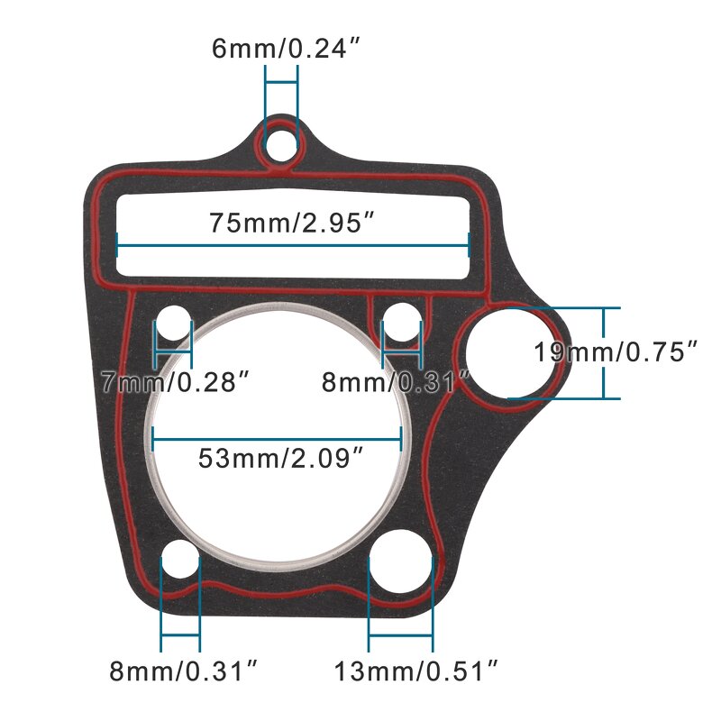 Motorcycle Cylinder Gasket Set Supplier - 52.4mm for GY6 110cc Engine