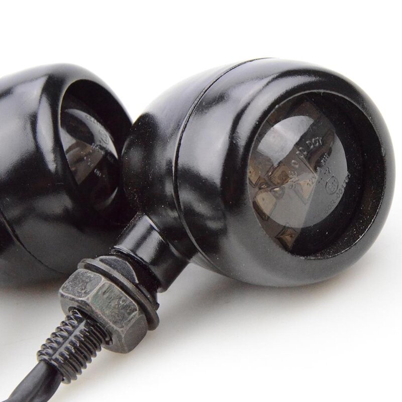 Motorcycle Turn Signal Light Supplier - Black Mental LED Indicator