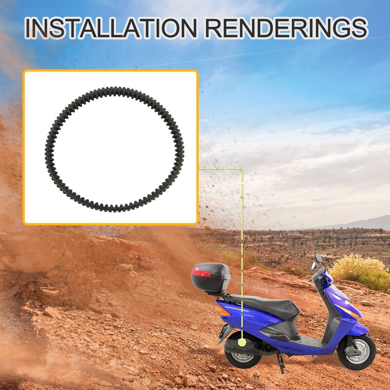 Motorcycle Belt Supplier - 23100-69T-000-00 for Spacy110 SCR110 Lead 100