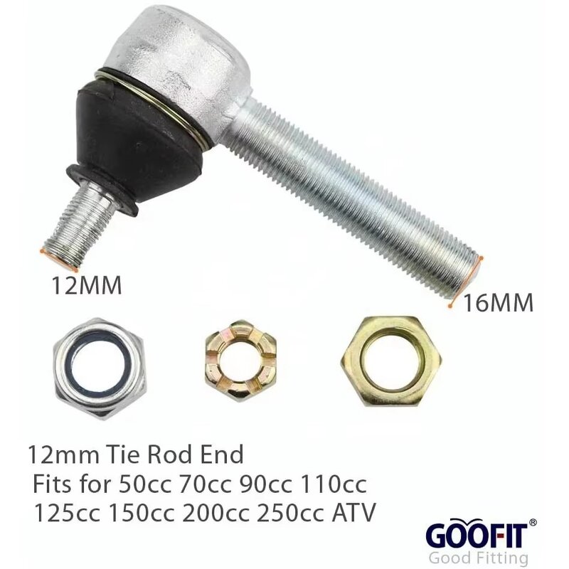 Motorcycle Tie Rod Ball Joint Supplier - 12mm for ATV Scooter Dirt Bike