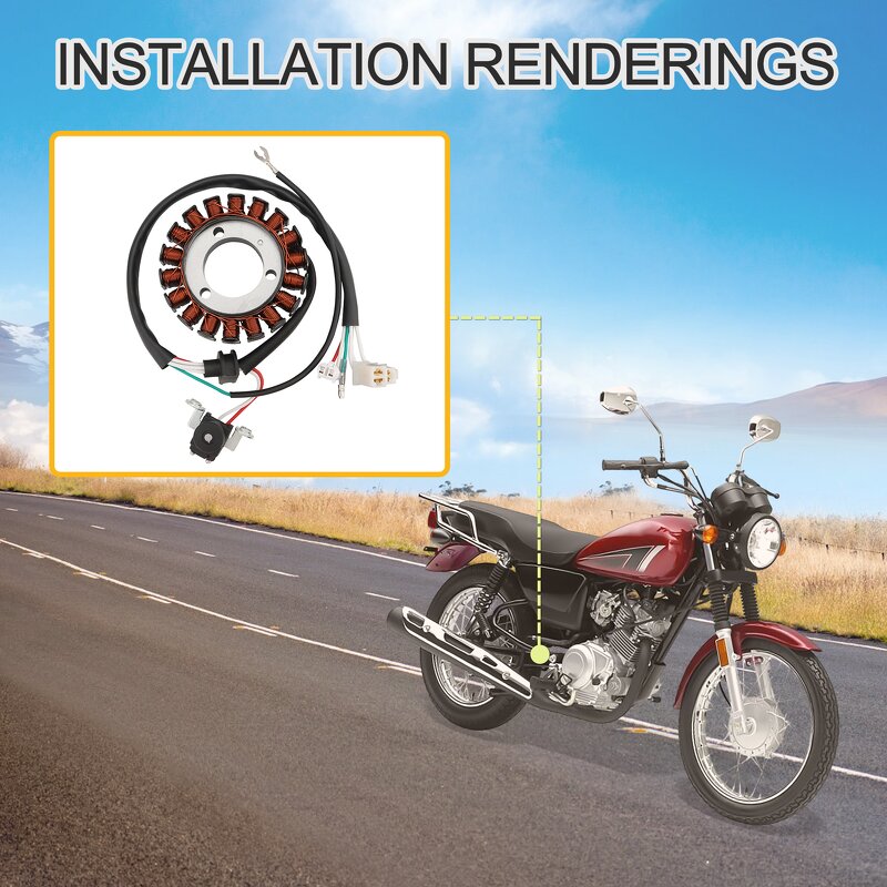 Motor Generator Stator Factory - Coil for YB125 YBR125 YBR 125 ED