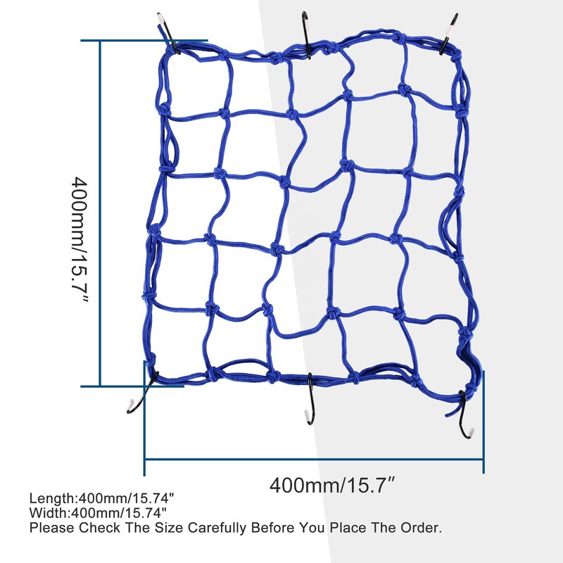 Bungee Cargo Net Factory - 12" X 12" Elasticated with Hooks for ATV