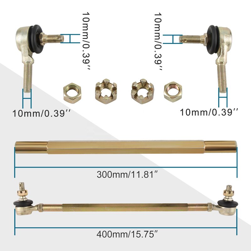 Motorcycle Tie Rod Assembly Supplier - 300mm for 50-250cc ATV Go Kart