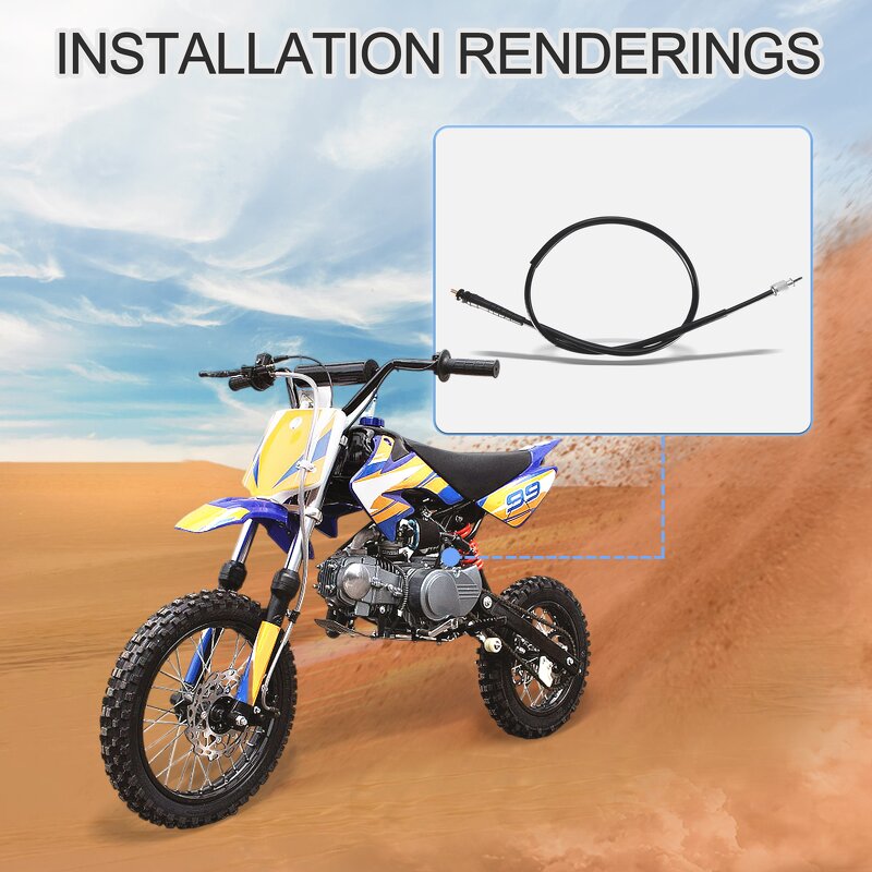 Motorcycle Speedometer Cable Supplier - 38.98" for 50-150cc Moped Dirt Bike