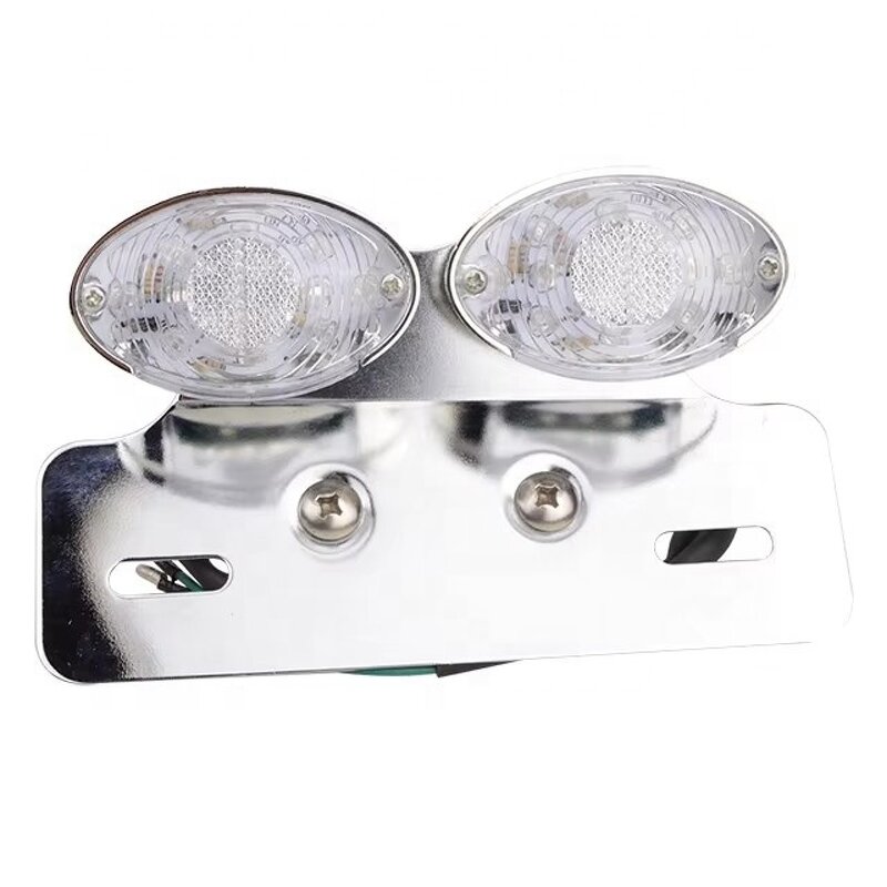 Motorcycle Tail Light Supplier - Chromed Base Clear Universal Cat Eye