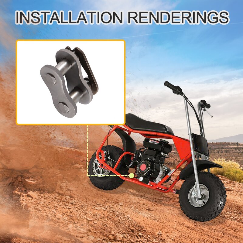 Motorcycle Chain Link Supplier - 10pcs #35H Master for Doodle Bug Motovox