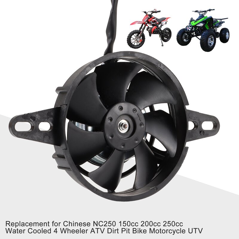 Motorcycle Radiator Cooling Fan Factory - 12V DC Fit for 150-250cc ATV