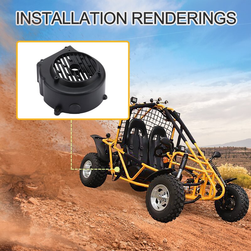 Motorcycle Radiator Fan Cover Supplier - Cubierta for GY6 125-150cc ATV