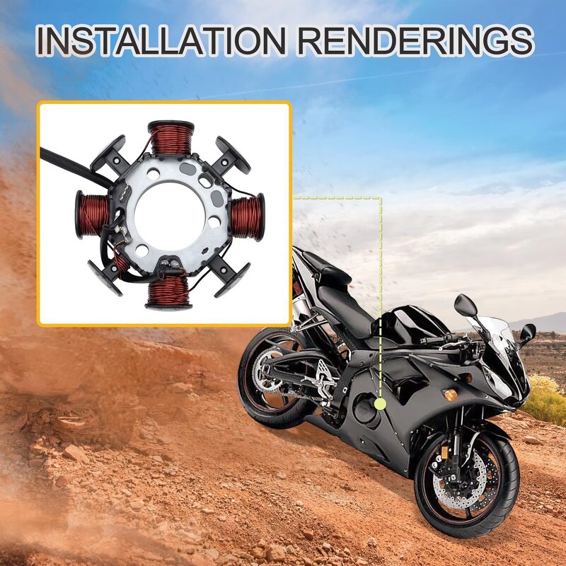Motorcycle Generator Stator Supplier - Coil for Yamaha TT-R230 2005-2017